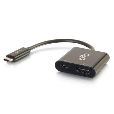 USB-C To HDMI Audio/Video Adapter Converter With Power Delivery - Black